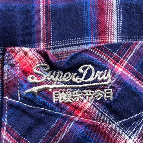 Super Dry Mens The Paperweight Shirt Size XXL Plaid Long Sleeve Button Up Casual - Picture 12 of 14